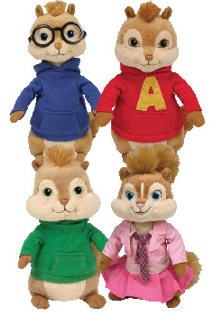 Alvin and The Chipmunk - Set of 4 [Alvin, Simon, Theodore, Britany]