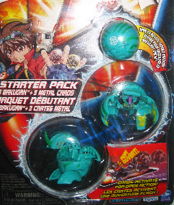 Bakugan Starter - Ventus(Green) Dragonoid, Laserman[300G], Mystery