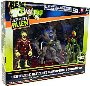 Ben 10 Ultimate Alien - 3-Pack Collection - Heatblast, Swampfire, Ultimate Swampfire