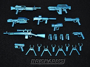 BrickArms - Cobalt Metallic Blue Weapons Pack[21PCS]