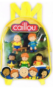 Caillou and Friends Back Pack 5 FIGURE Set