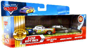 Disney Cars Lenticular - 3-Car Gift Pack - Race Official Tom, Darrell Cartrip, Bob Cutlass
