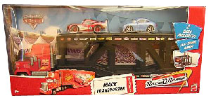 Race-O-Rama Mack Transporter with Radiator Spring McQueen and Sally
