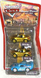 Dinoco Dream Gift Pack - Gold Tia and Mia with Bling Bling McQueen