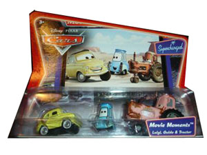 Cars The Movie Die-Cast: Supercharged Luigi, Guido, Tractor