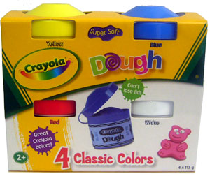 Crayola Dough Classic Colors - Yellow, Blue, Red, and White