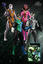 Blackest Night Box Set (Indigo Munnk, Green Lantern Hal Jordan, Black Lantern Blue Beetle, Star Sapphire Fatality)