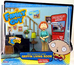 Playmates Family Guy - Living Room Playset with Lois Griffin