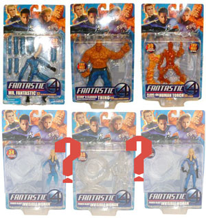 Fantastic Four Movie Series 1 Set of 4 with RANDOM Invisible Woman