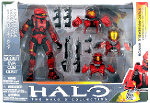 HALO SCOUT DELUXE ARMOR PACK (RED)