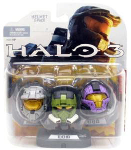 Halo 3 Helmets Set - Grey Mark VI, Olive EOD, Purple CQB