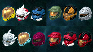 Halo 3 Helmets Set Series 1 - Set of 4