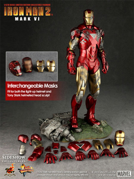 Hot Toys Iron Man 2 Movie 12-Inch 1:6th Scale Iron Man Mark VI
