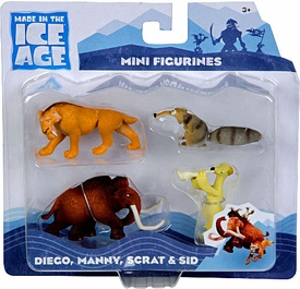 Ice Age Continental Drift - Mini figures 4-Pack: Diego,Scrat,Sid,Manny