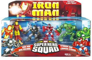 Iron Man Super Hero Squad: Villains 4-Pack - Iron Man, War Machine, Titanium Man, Crimson Dynamo