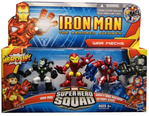 Iron Man  Super Hero Squad: War Mechs - Iron Man, War Machine, Detroit Steel