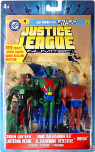 Justice League Unlimited 3-Pack: Green Lantern, Martian Manhunter, Orion
