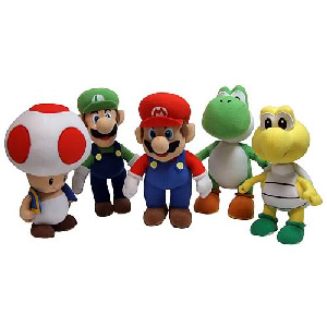 6-Inch Nintendo Super Mario Plush Series 2 Set of 5