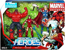 Marvel Super Hero Team Pack - Heroic Age Heroes - Red Hulk, Iron Man, Thor