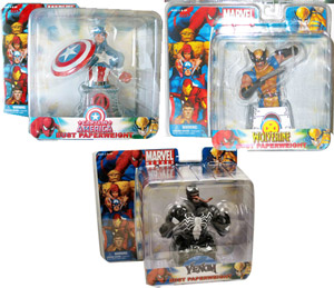 Marvel Bust Paperweight - Set of 3 (Captain America, Wolverine, Venom)