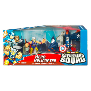 Super Hero Squad Squad Cruisers: Hero Helicopter with Thor and Captain America