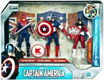 Captain America First Avengers - 3-Pack The International Patriots - Captain Britain, Captain America, Red Guardian