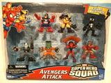 Super Hero Squad - 7-Pack Exclusive  Avengers Attack - Wolverine, Black Costume Spider-Man, Red She-Hulk, Leader, Captain Americ