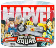 Super Hero Squad - Wolverine with Weapon X Cycle