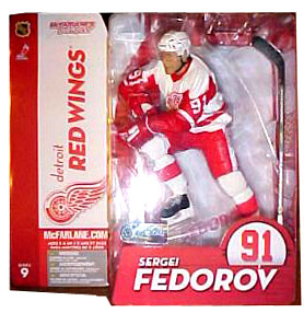 Sergei Fedorov White Jersey Red Wing Variant