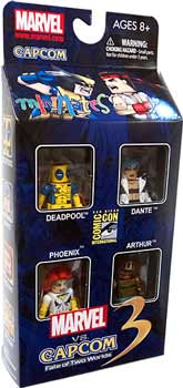 Marvel Minimates - SDCC 2011 Exclusive 4-Pack Marvel Vs Capcom 3 - Deadpool, Phoenix, Arthur, Dante