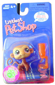 Littlest Pet Shop - Purple Eye Monkey with Bottle - 57