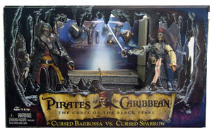 Cursed Sparrow Vs. Cursed Barbossa with Diorama Base