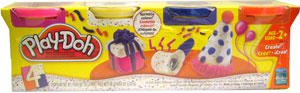 Play-Doh 4-Pack: Pink, White Sprinkles, Navy Blue, Orange