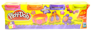 Play-Doh 4-Pack: Pink, Purple, Orange, Yellow