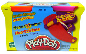Play-Doh Neon Extreme: Neon Orange, Neon Purple