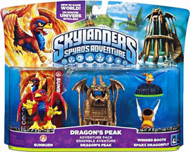 Skylanders - Dragons Peak - Sunburn, Dragon Peak, Winged Boots, Sparx Dragonfly