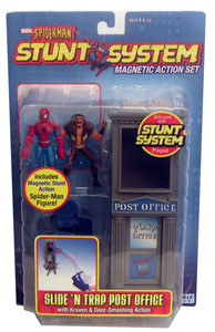Spiderman Stunt - Slide N Trap Post Office with Kraven
