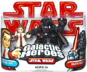 Galactic Heroes - Princess Leia and Darth Vader RED