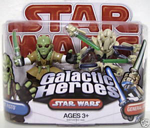 Clone Wars Galactic Heroes - Kit Fisto and General Grievous [4 Lightsabers] RED