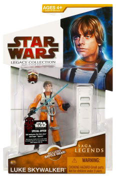 Clone Wars 2009 Red Packaging - Saga Legends - X-Wing Pilot Luke Skywalker