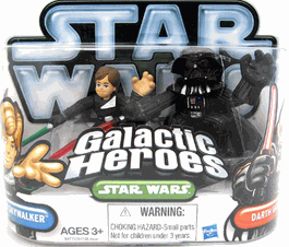Galactic Heroes 2010 - Jedi Luke Skywalker and Darth Vader SILVER