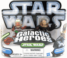 Galactic Heroes 2010 - Space Suit Anakin Skywalker and Ahsoka Tano SILVER