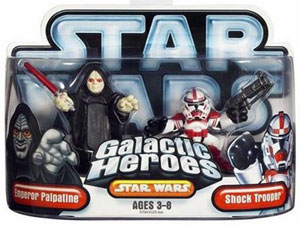 Galactic Heroes: Emperor Palpatine and Shock Trooper SILVER