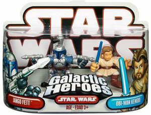 Galactic Heroes - Jango Fett and Obi-Wan Kenobi RED BACK