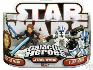 Galactic Heroes - Dark Side Anakin and Blue Clone Trooper RED BACK