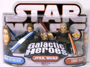 Galactic Heroes - Anakin Skywalker and Count Dooku RED BACK