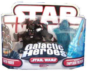 Galactic Heroes - Darth Vader and Emperor Palpatine RED BACK