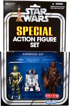 Kenner Special Exclusive 3-Pack Android Set - C-3PO, R2-D2, Chewbacca