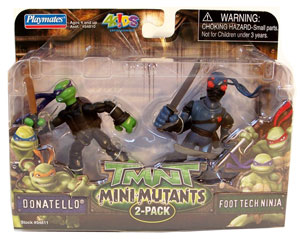 TMNT Mini Mutants - Donatello and Foot Tech Ninja