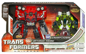 Universe Voyager: Optimus Prime and Crumplezone Exclusive 2 Pack